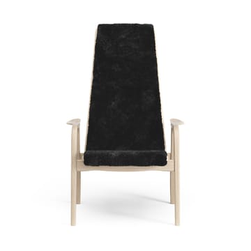 Poltrona Lamino in rovere pigmentato bianco/pelle di pecora - Black (nero) - Swedese