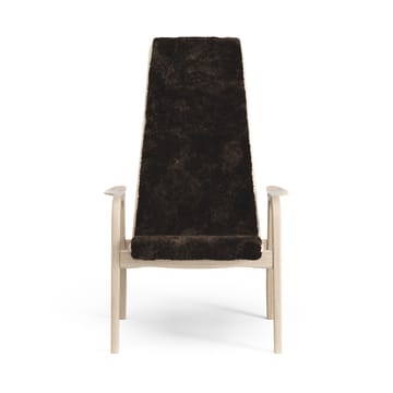 Poltrona Lamino in rovere pigmentato bianco/pelle di pecora - Espresso (marrone) - Swedese