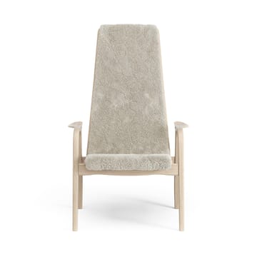 Poltrona Lamino in rovere pigmentato bianco/pelle di pecora - Moonlight (beige) - Swedese