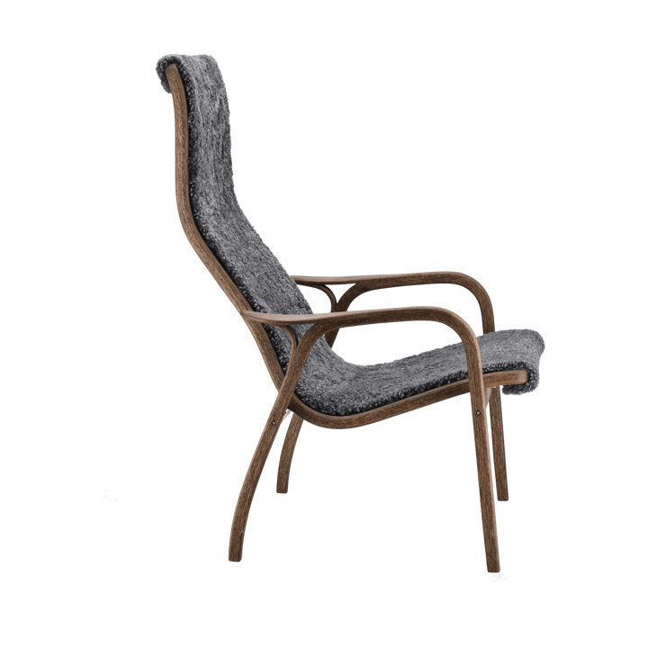 Poltrona Lamino in rovere/pelle di pecora Special Edition, Rubio Monocoat Chocolate-Charcoal Swedese