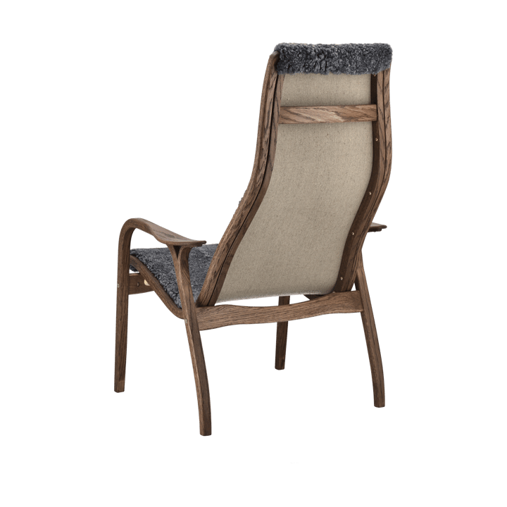 Poltrona Lamino in rovere/pelle di pecora Special Edition, Rubio Monocoat Chocolate-Charcoal Swedese