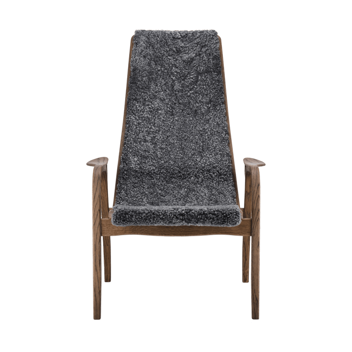 Poltrona Lamino in rovere/pelle di pecora Special Edition, Rubio Monocoat Chocolate-Charcoal Swedese