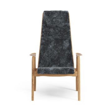 Poltrona Lamino rovere oliato/pelle di pecora - Charcoal (grigio scuro) - Swedese