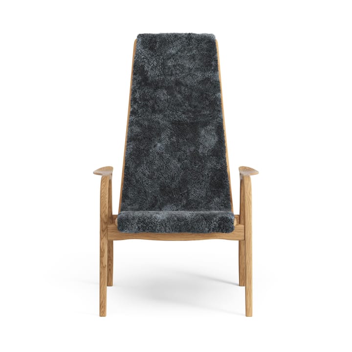 Poltrona Lamino rovere oliato/pelle di pecora, Charcoal (grigio scuro) Swedese