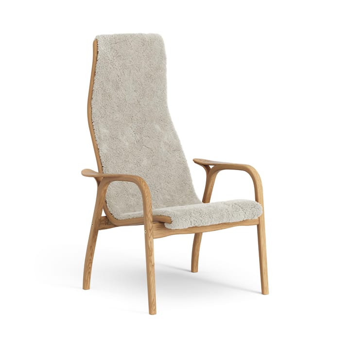 Poltrona Lamino rovere oliato/pelle di pecora, Moonlight (beige) Swedese