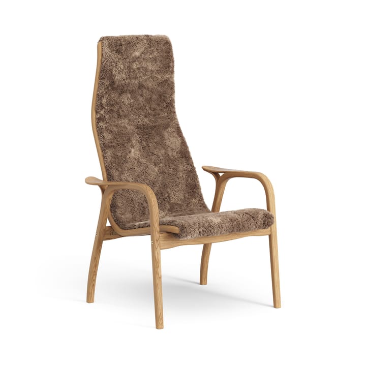 Poltrona Lamino rovere oliato/pelle di pecora - Sahara (marrone nougat) - Swedese
