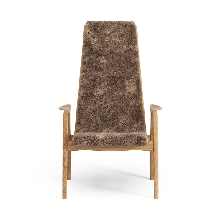 Poltrona Lamino rovere oliato/pelle di pecora, Sahara (marrone nougat) Swedese