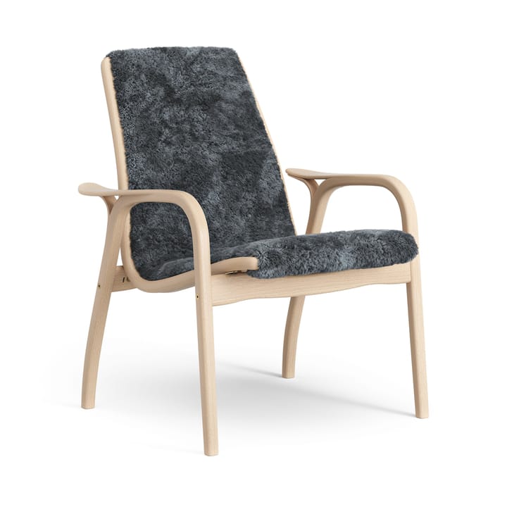Poltrona noce oliato/pelle di pecora - Charcoal (grigio scuro) - Swedese