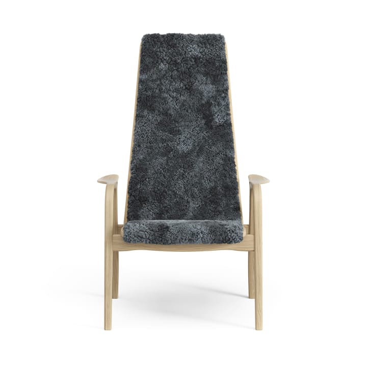 Poltrona per bambini Lamini laccata rovere/pelle di pecora, Charcoal (grigio scuro) Swedese