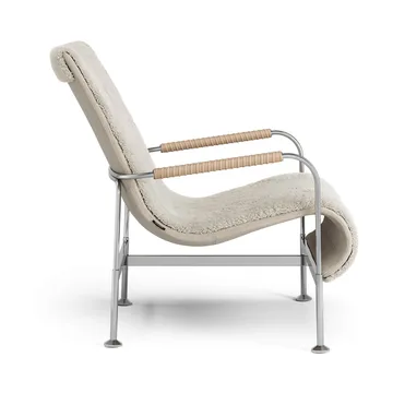 Poltrona Serpentine - Pelle di pecora Moonlight-cromo-Tärnsjö Nature - Swedese