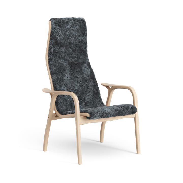 Poltroncina Lamino laccata faggio/pelle di pecora - Charcoal (grigio scuro) - Swedese