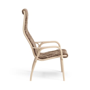 Poltroncina Lamino laccata faggio/pelle di pecora - Sahara (marrone nougat) - Swedese
