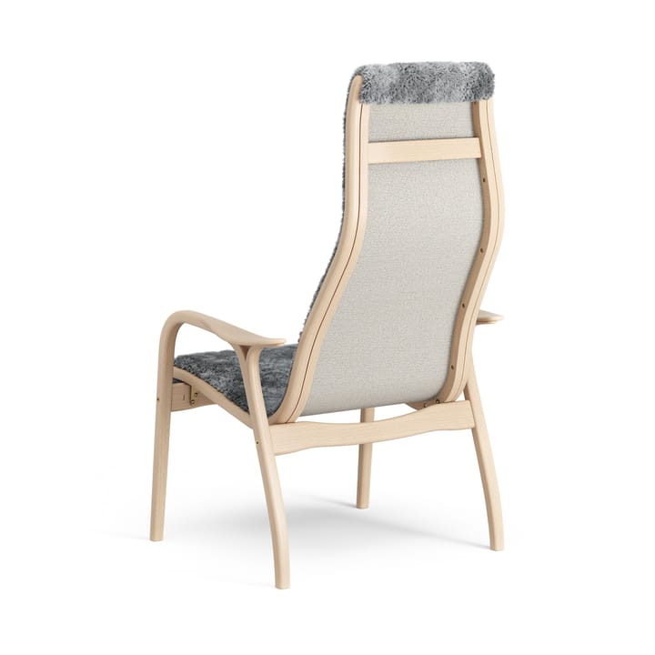 Poltroncina Lamino laccata faggio/pelle di pecora, Scandinavian grey (grigio) Swedese