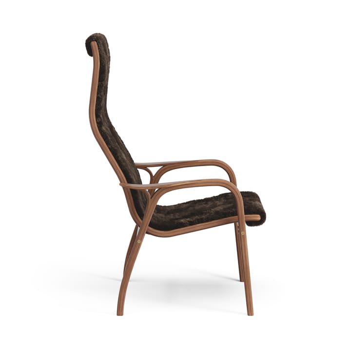 Poltroncina Lamino noce oliato/pelle di pecora, Espresso (marrone) Swedese