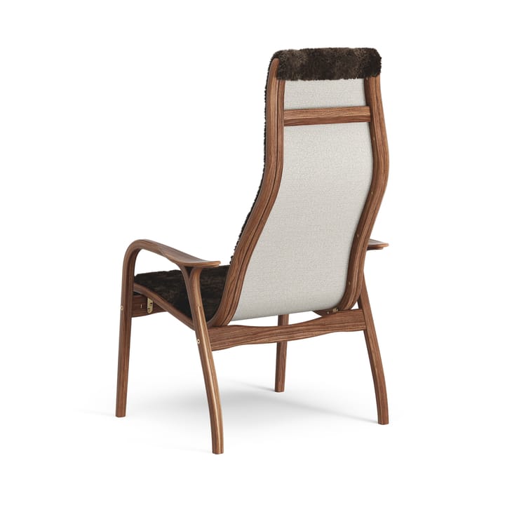 Poltroncina Lamino noce oliato/pelle di pecora, Espresso (marrone) Swedese