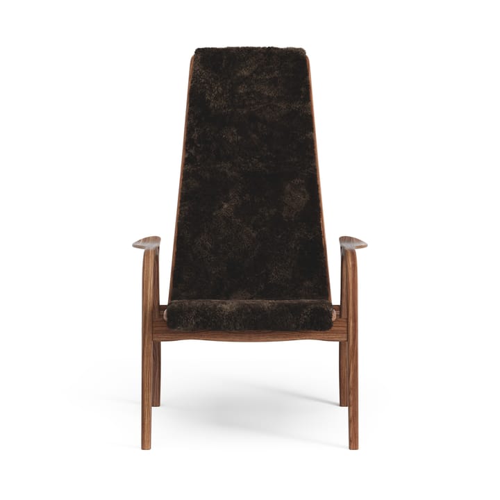Poltroncina Lamino noce oliato/pelle di pecora, Espresso (marrone) Swedese