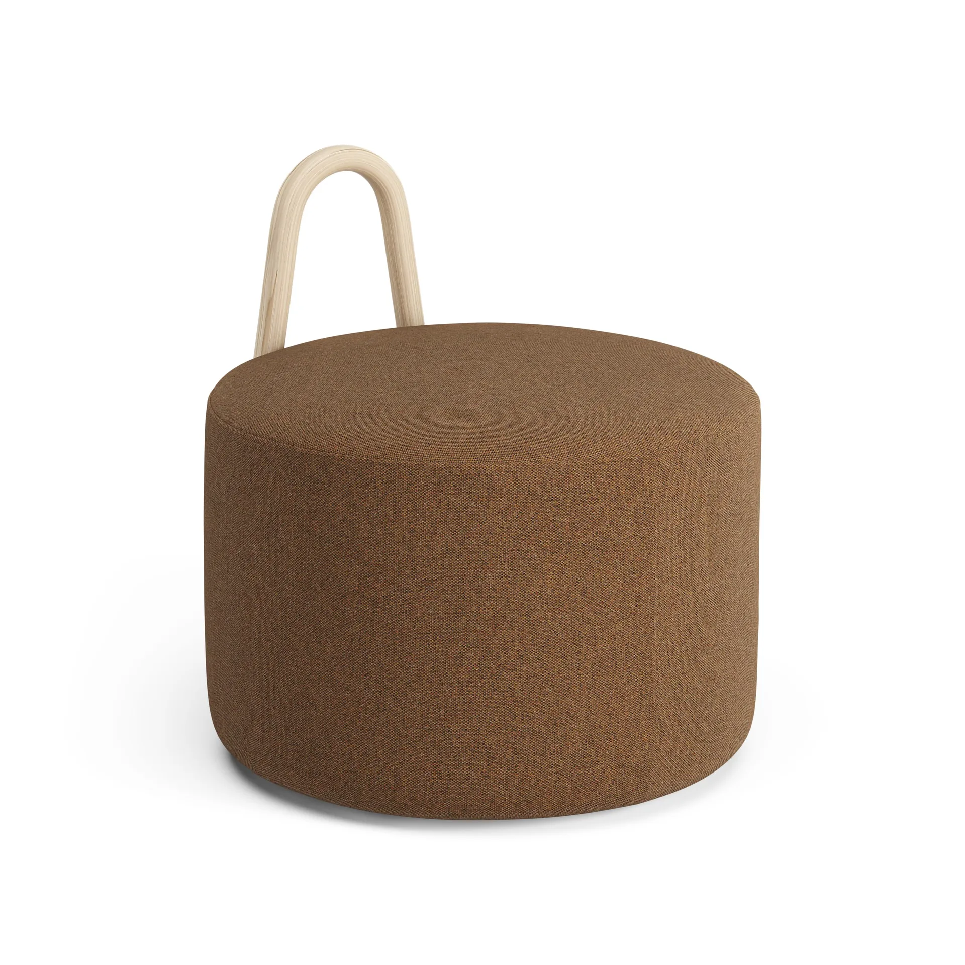 Pouf bosso medio laccato naturale con ruote Amstelle, Main Line Flax 15 Swedese