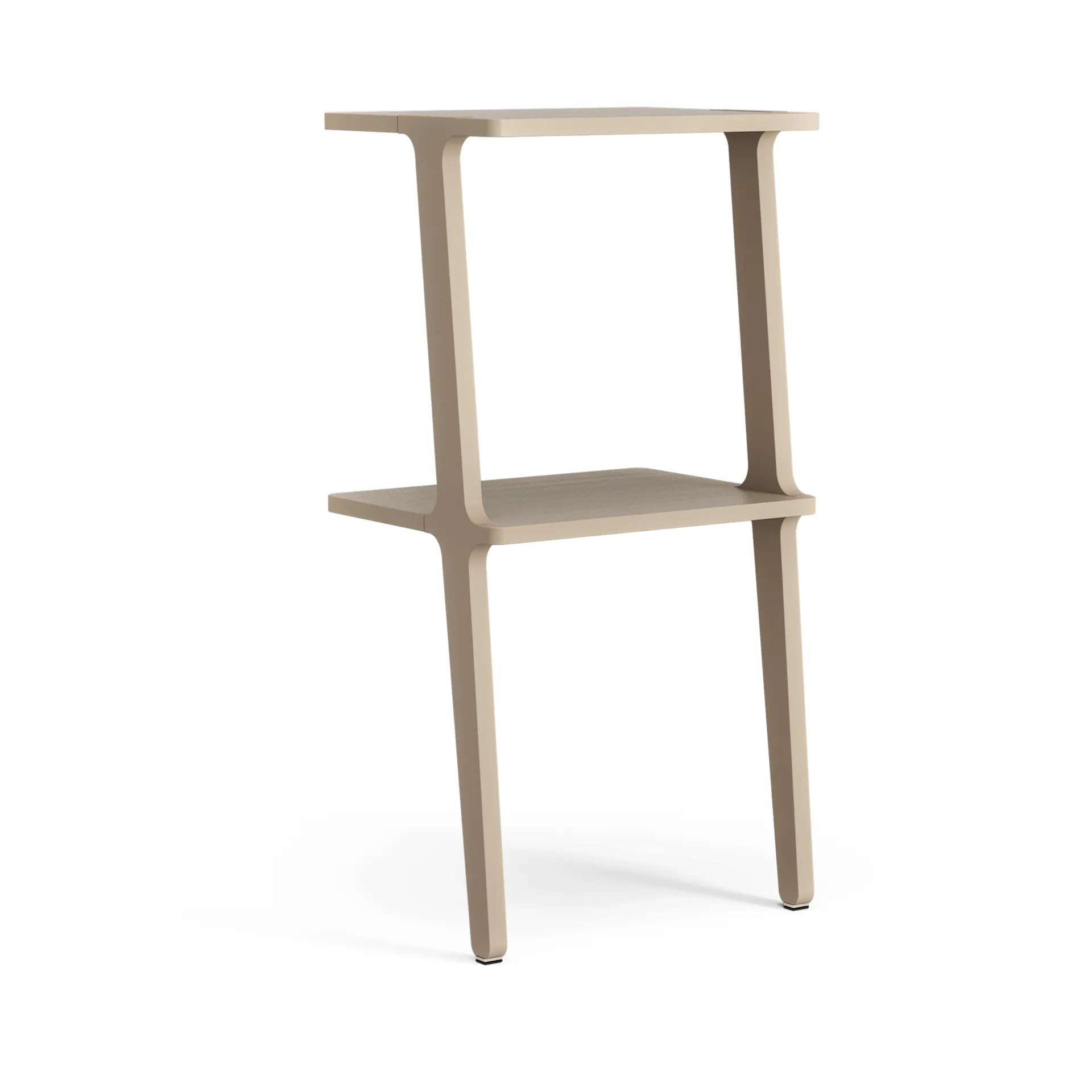 Scaffale Libri 2 mensole, Frassino laccato in noce Swedese