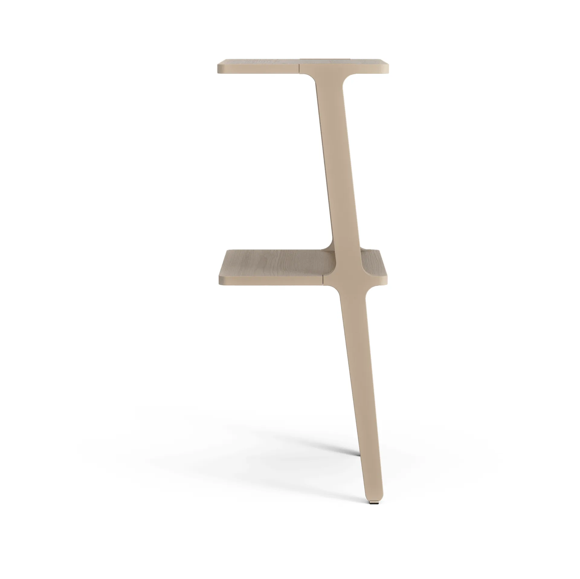 Scaffale Libri 2 mensole, Frassino laccato in noce Swedese