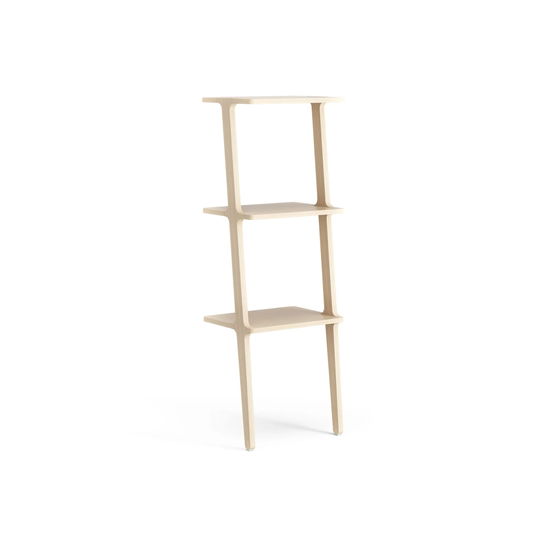 Scaffale Libri 3 mensole, Frassino laccato Swedese