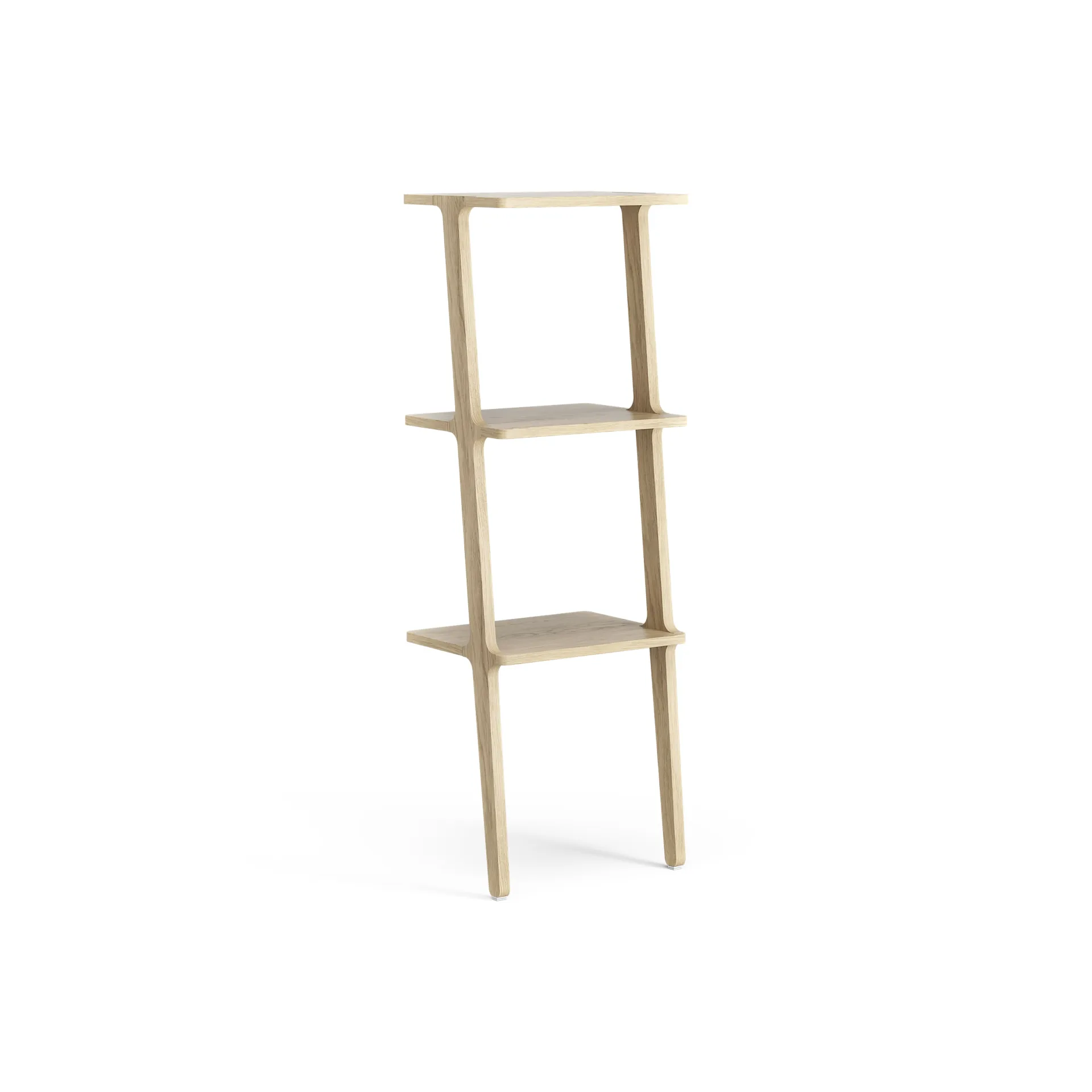 Scaffale Libri 3 mensole, Rovere laccato Swedese