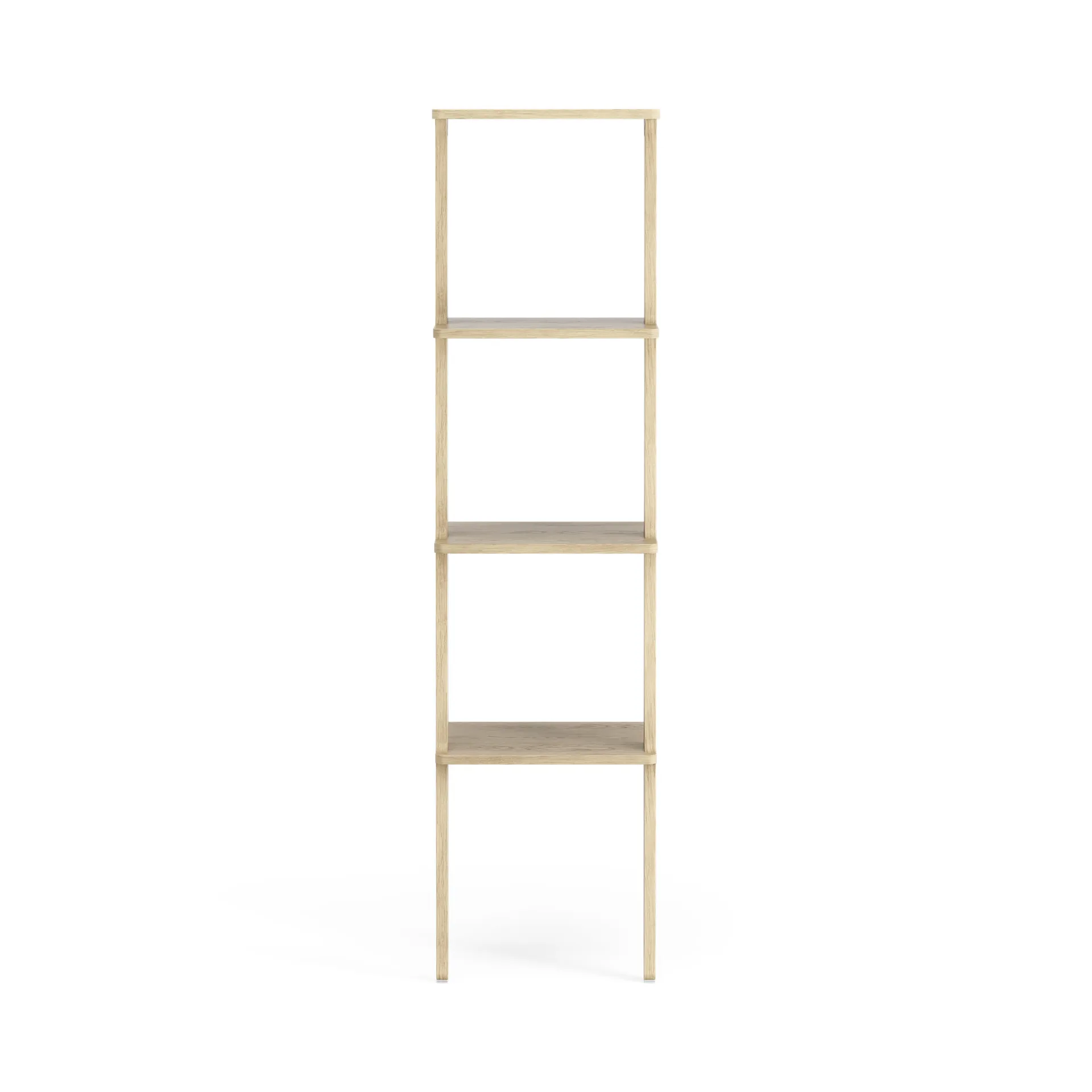 Scaffale Libri 4 mensole, Rovere laccato Swedese