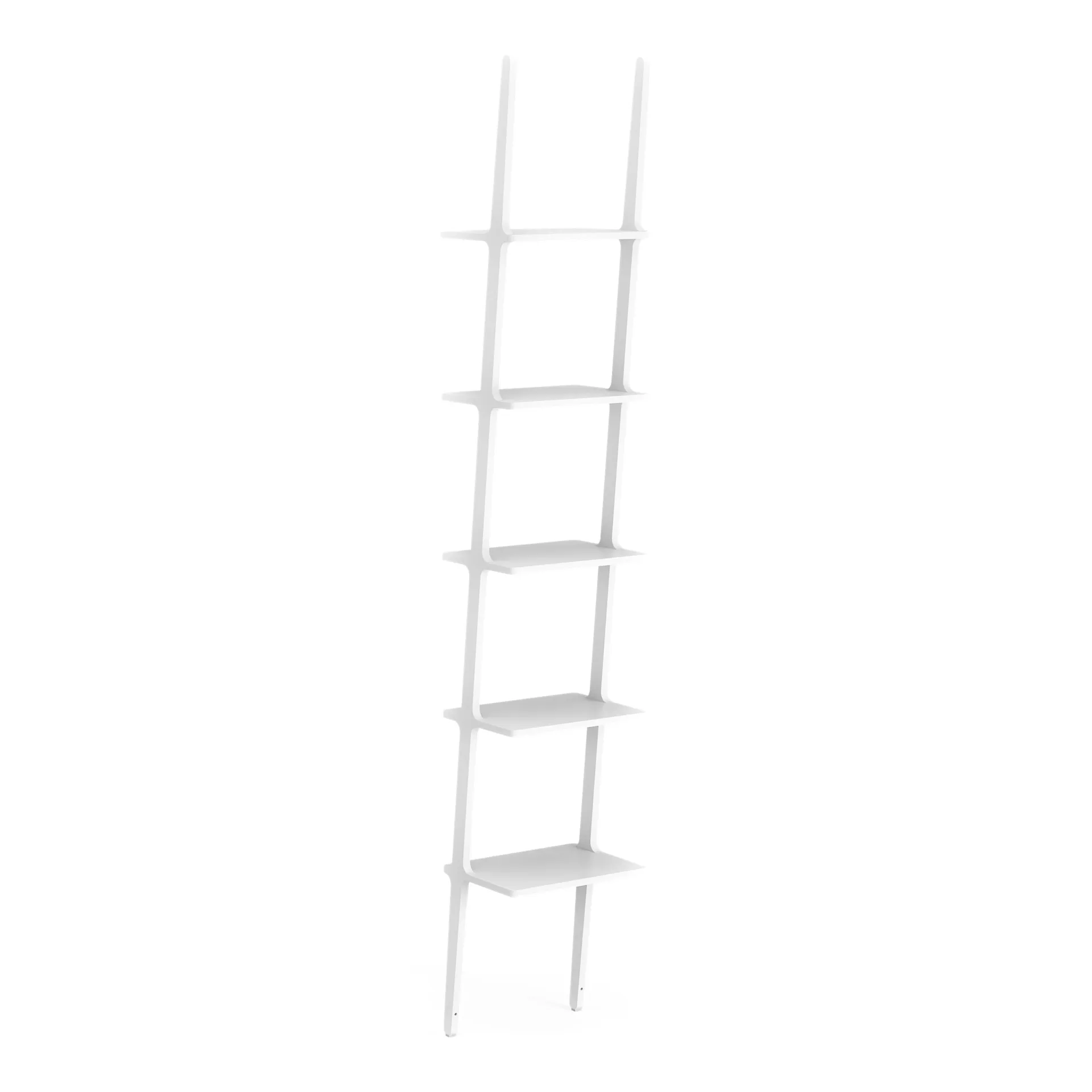 Scaffale Libri 5 mensole, Frassino bianco smaltato Swedese