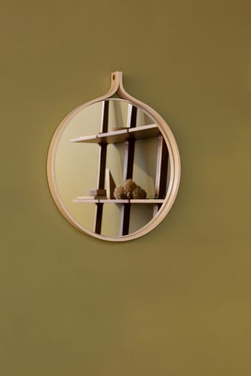 Specchio rotondo Comma Ø 40 cm - Frassino laccato - Swedese