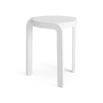 Spin sgabello rotondo H44 cm - Frassino bianco smaltato, Ø32x44 cm - Swedese