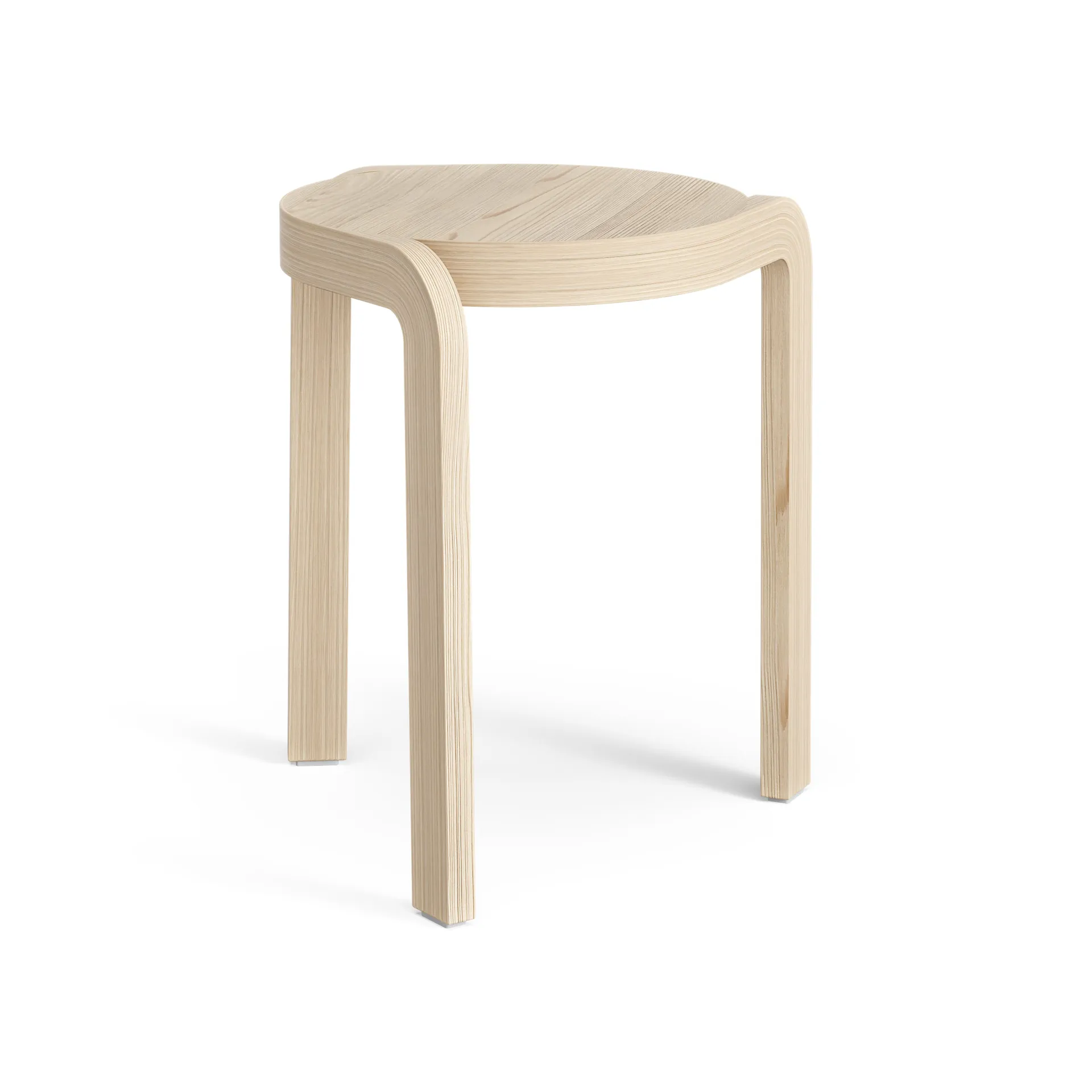 Spin sgabello rotondo H44 cm, Frassino laccato, Ø32x44 cm Swedese
