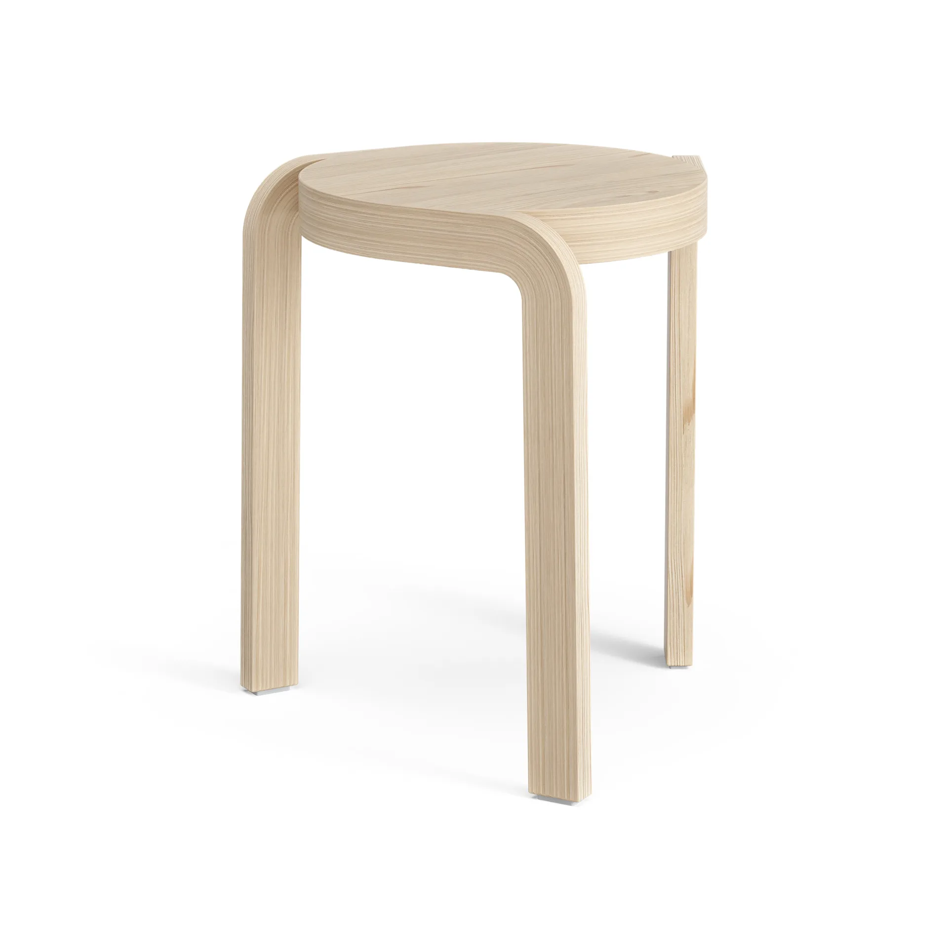 Spin sgabello rotondo H44 cm, Frassino laccato, Ø32x44 cm Swedese
