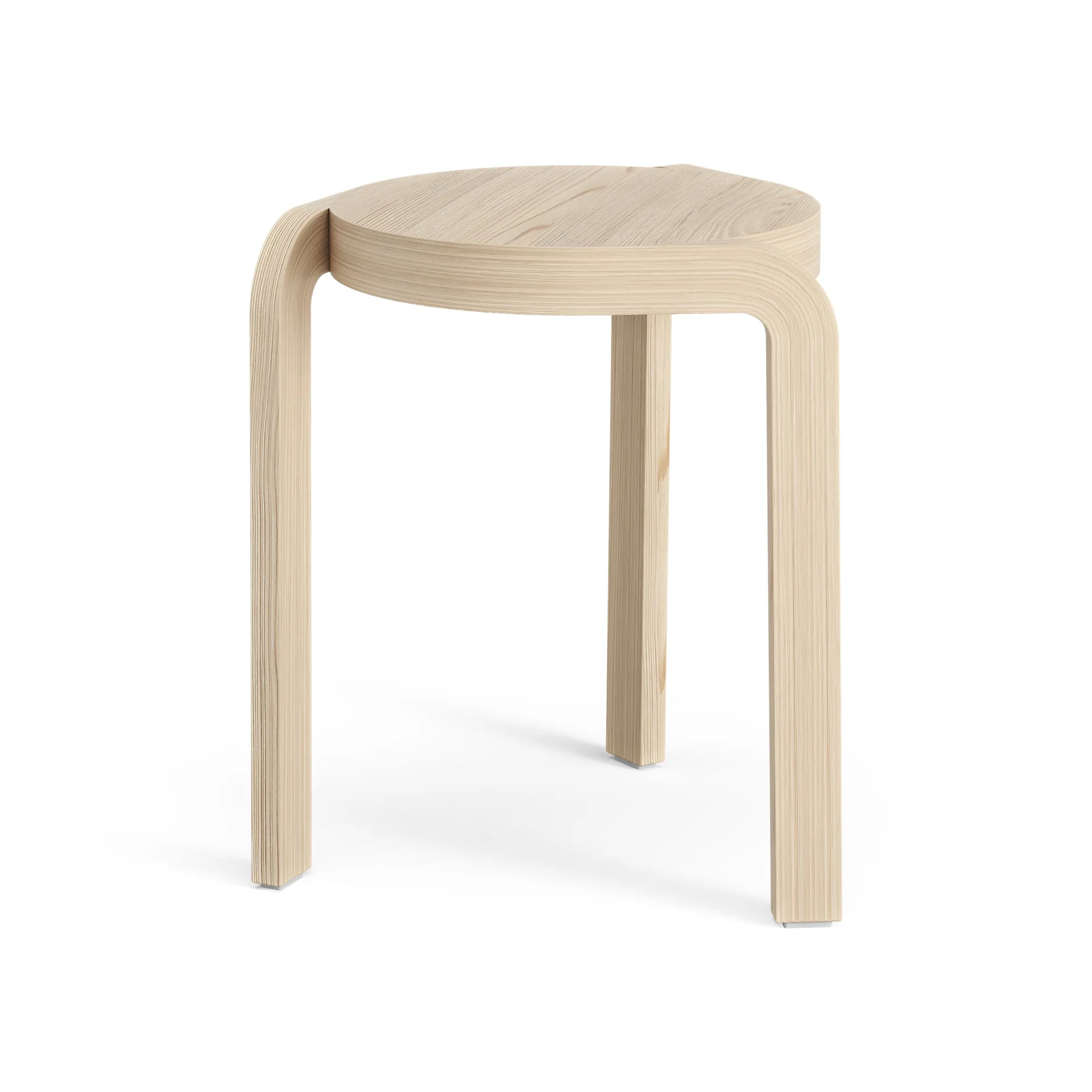 Spin sgabello rotondo H44 cm, Frassino laccato, Ø32x44 cm Swedese