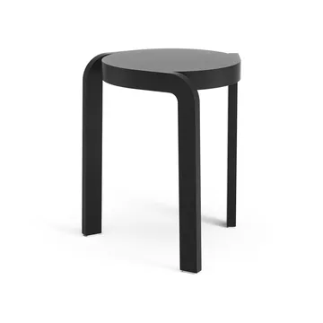 Spin sgabello rotondo H44 cm - Frassino nero smaltato, Ø32x44 cm - Swedese