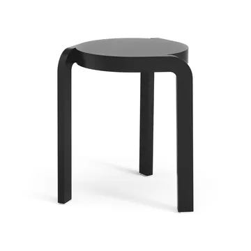 Spin sgabello rotondo H44 cm - Frassino nero smaltato, Ø32x44 cm - Swedese