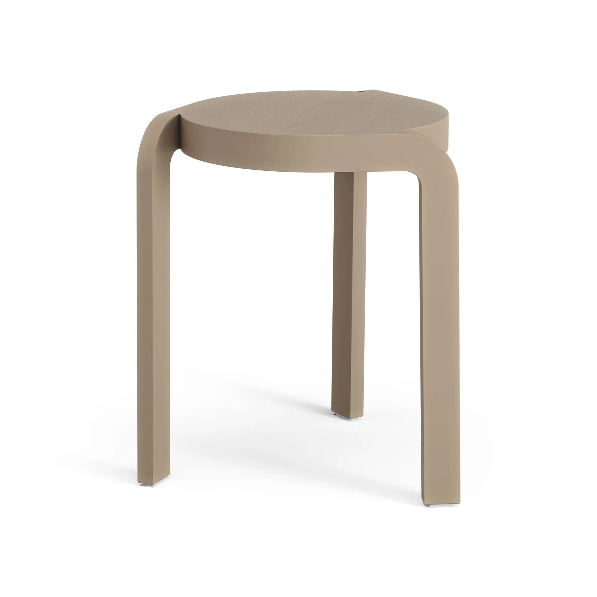 Spin sgabello rotondo H44 cm, Frassino-noce moscata, Ø32x44 cm Swedese