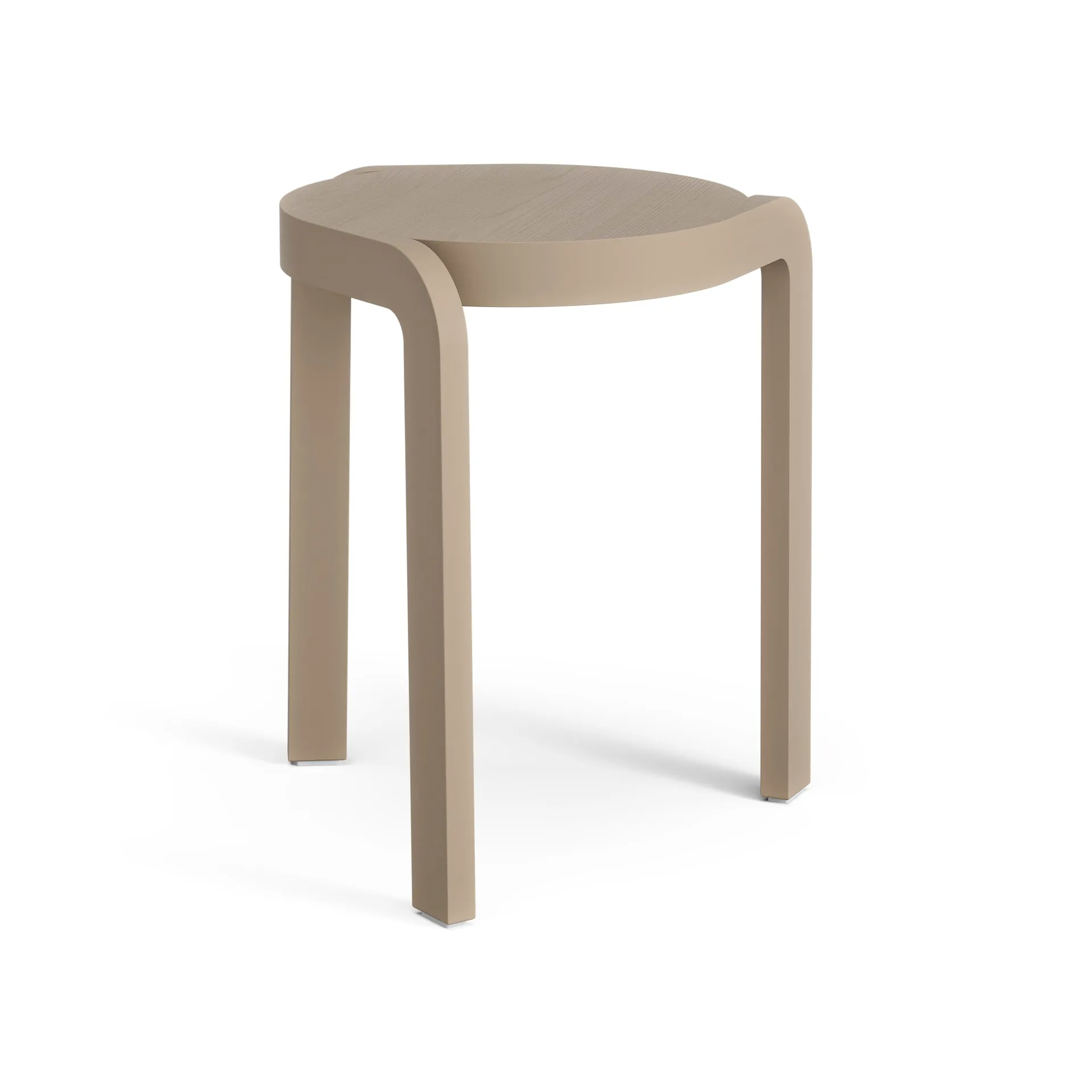 Spin sgabello rotondo H44 cm, Frassino-noce moscata, Ø32x44 cm Swedese
