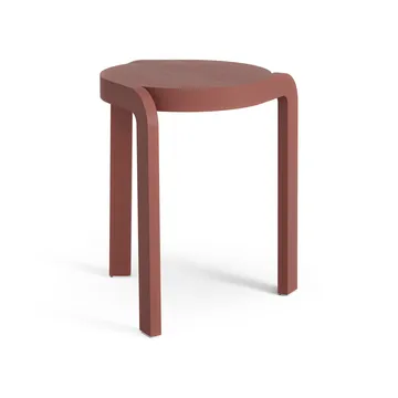 Spin sgabello rotondo H44 cm - Frassino-rosso inglese, Ø32x44 cm - Swedese