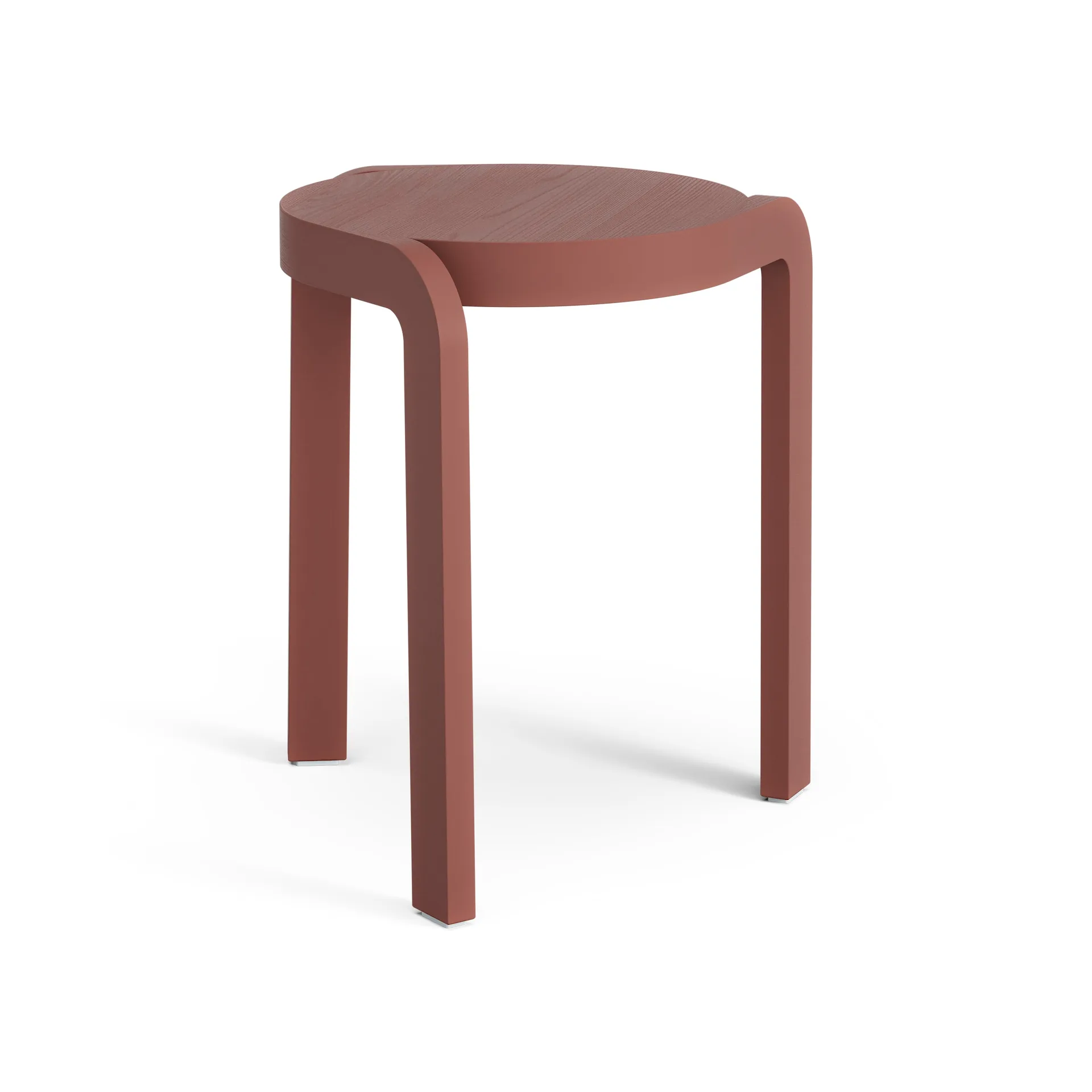 Spin sgabello rotondo H44 cm, Frassino-rosso inglese, Ø32x44 cm Swedese