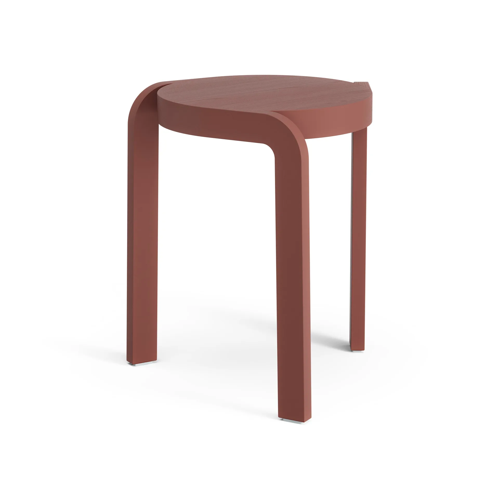 Spin sgabello rotondo H44 cm, Frassino-rosso inglese, Ø32x44 cm Swedese