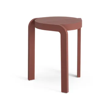 Spin sgabello rotondo H44 cm - Frassino-rosso inglese, Ø32x44 cm - Swedese
