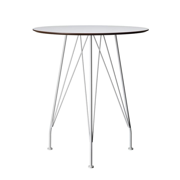 Tavolino da caffè Desirée - Bianco, ø 64 cm, struttura di base laccata bianca - Swedese