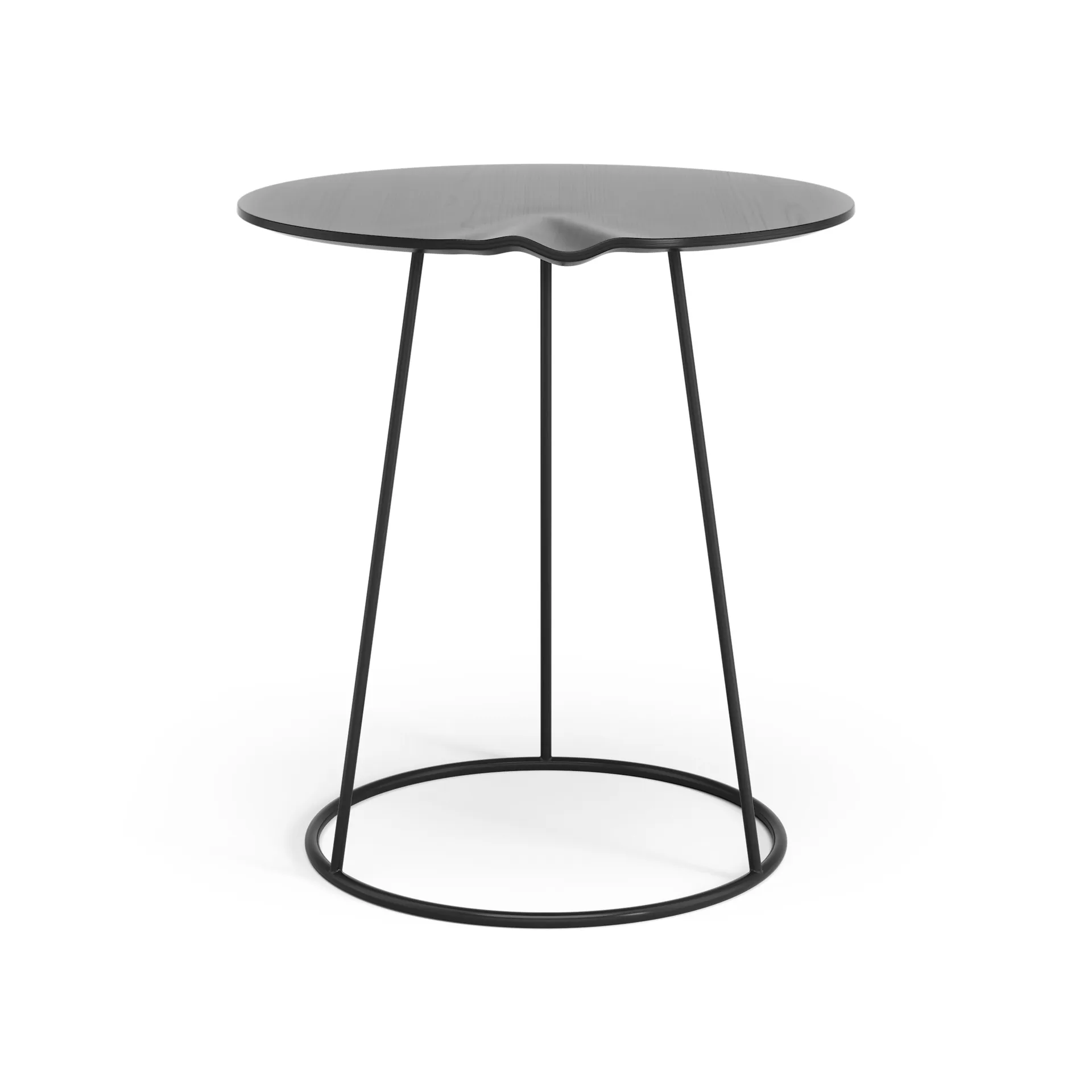 Tavolo Breeze con onda Ø 46 cm, Nero Swedese