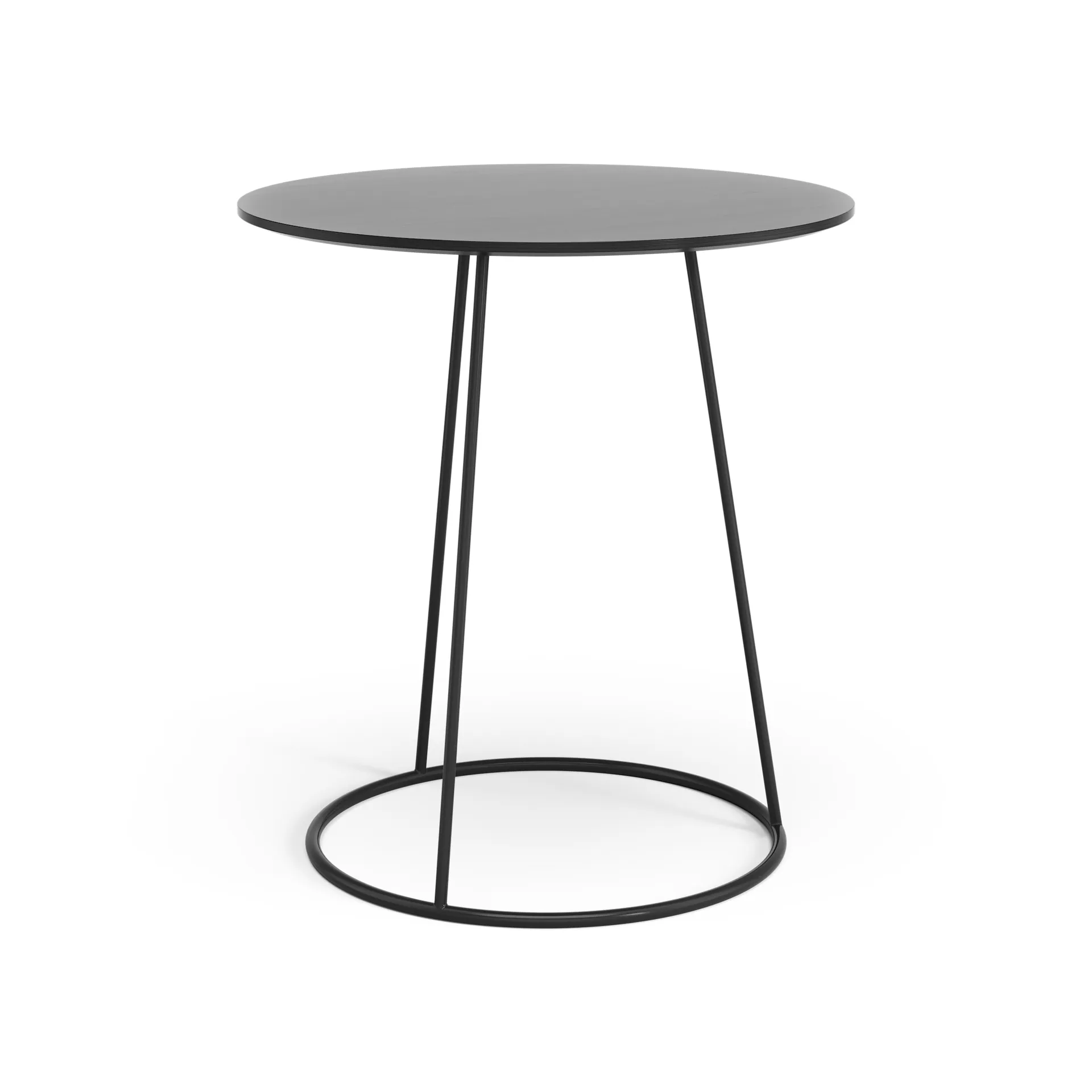 Tavolo Breeze piano liscio Ø 46 cm, Nero Swedese