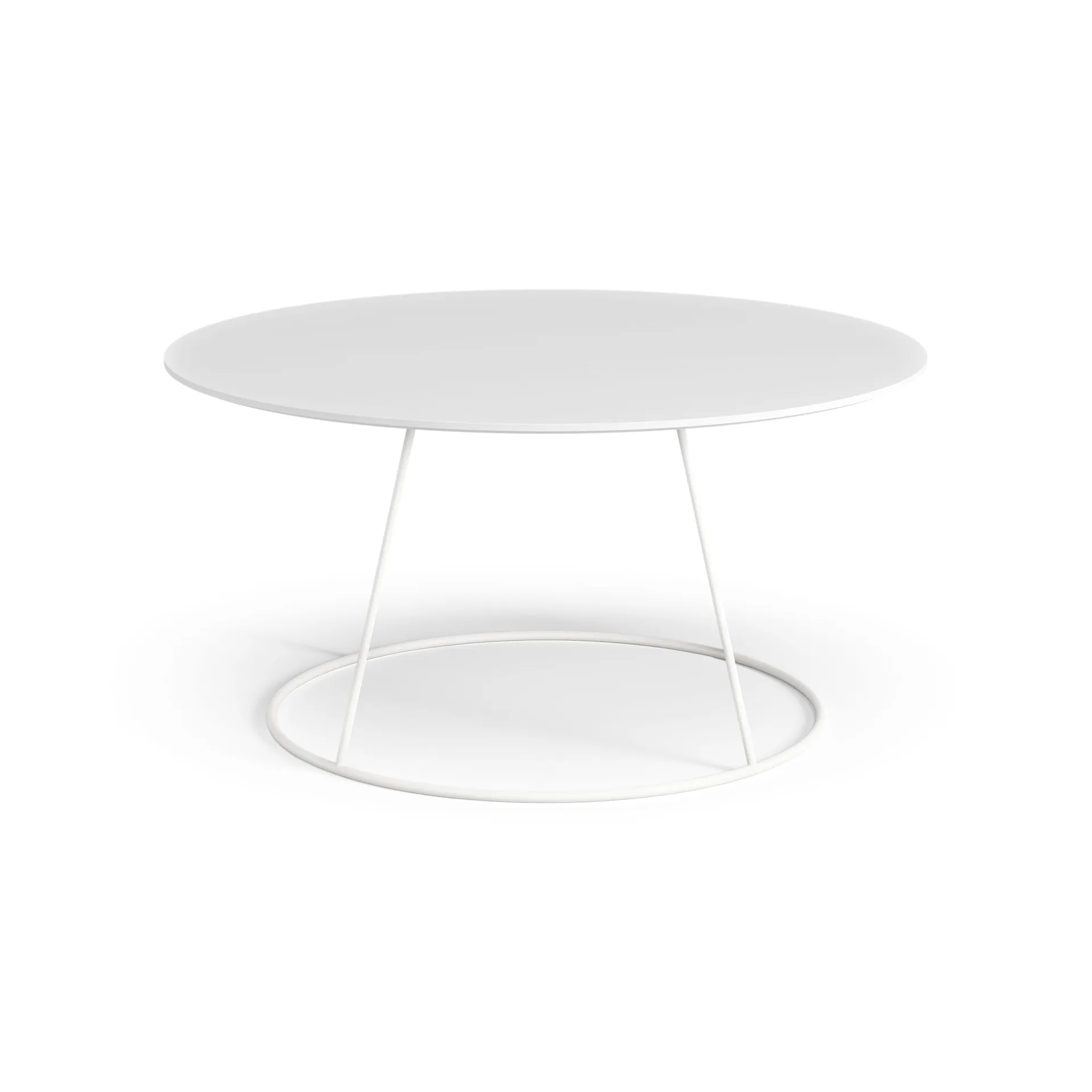 Tavolo Breeze piano liscio Ø 80 cm, Bianco Swedese
