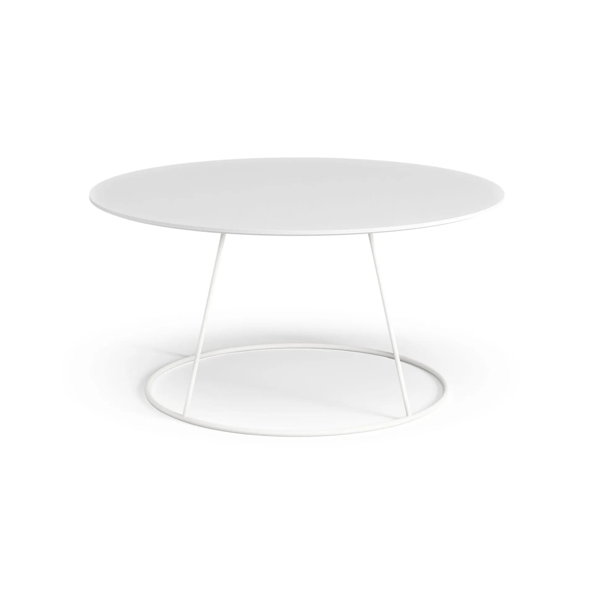 Tavolo Breeze piano liscio Ø 80 cm, Bianco Swedese