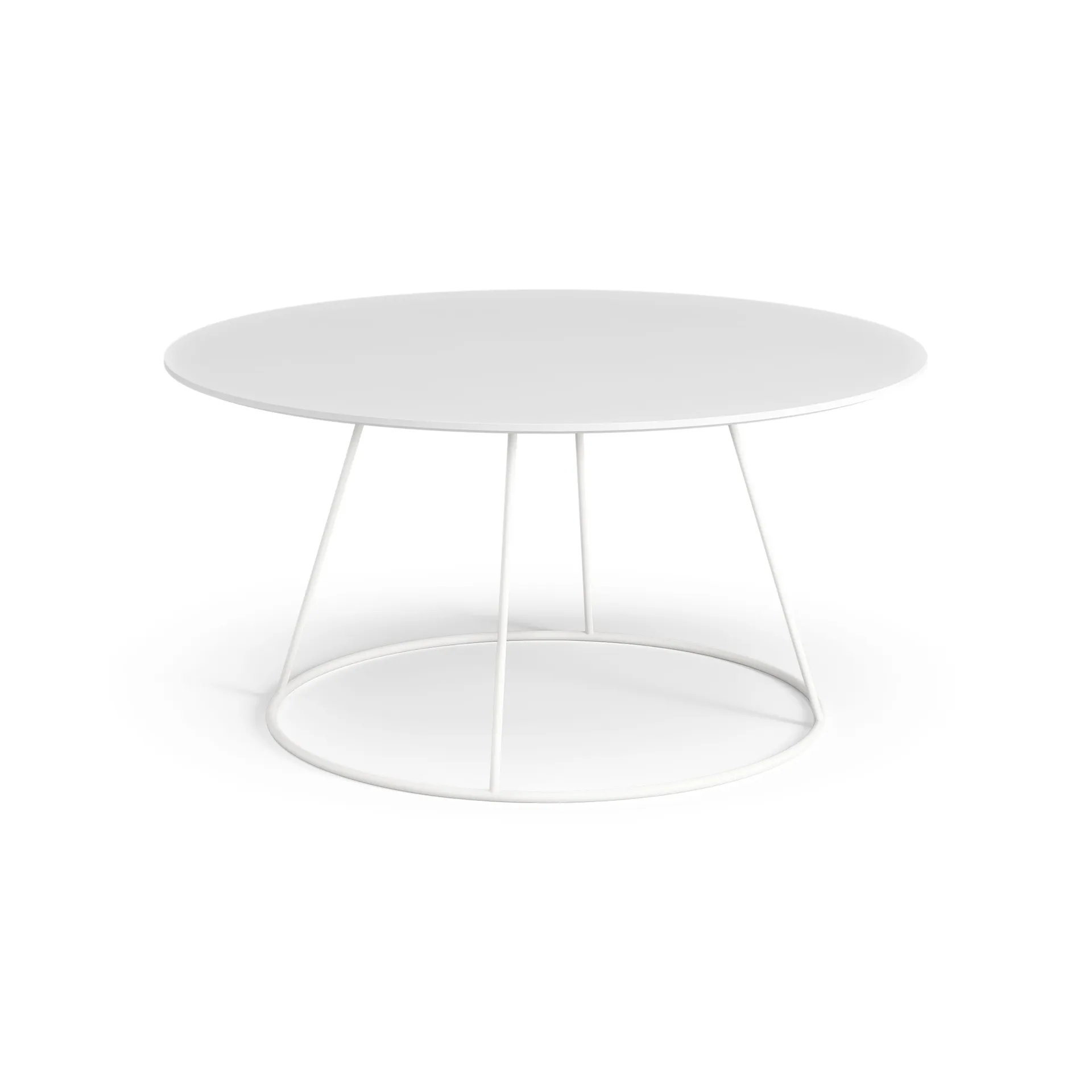 Tavolo Breeze piano liscio Ø 80 cm, Bianco Swedese