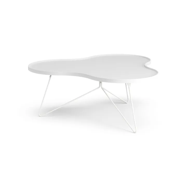 Tavolo Flower mono 107x114 cm - H45 cm Frassino velato bianco - Swedese