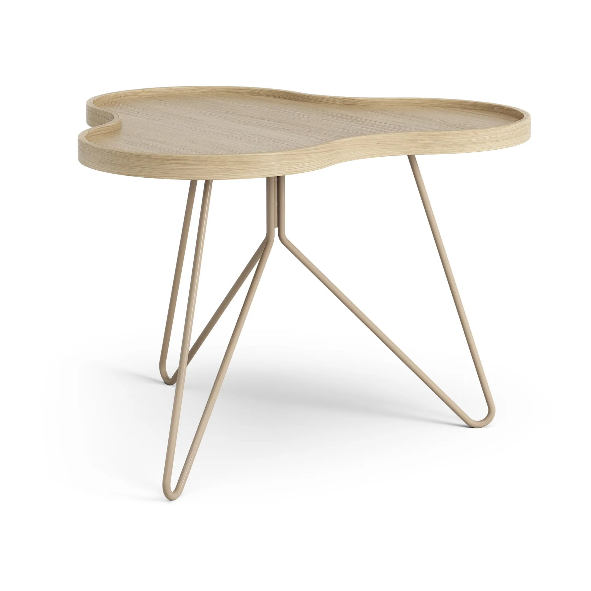 Tavolo Flower mono 62x66 cm, alt. 45 cm, rovere laccato, nutmeg RAL1019 Swedese
