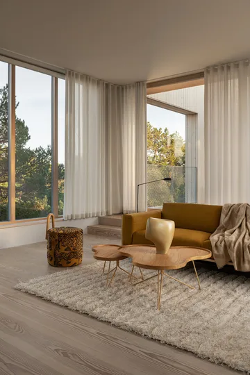 Tavolo Flower mono 62x66 cm - H39 cm rovere laccato - Swedese