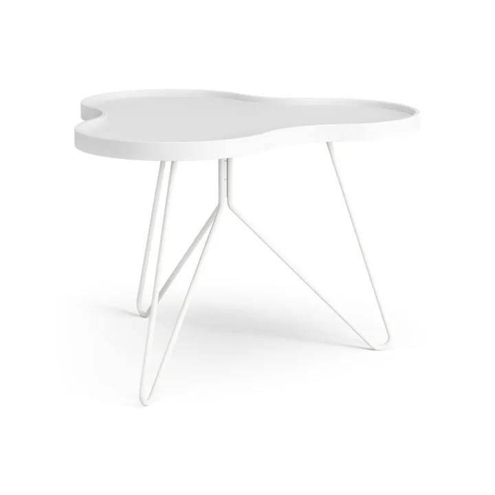 Tavolo Flower mono 62x66 cm - H45 cm Frassino velato bianco - Swedese